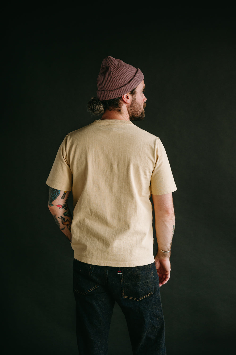 Dotsume Pocket T-Shirt - 213 Butter | James Dant