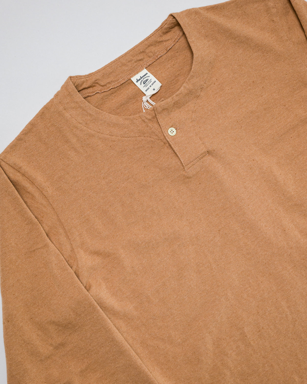 Henleyneck L/S T-Shirt - 00 Brown Cotton