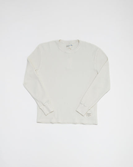 LSWA01.04 - 10.2oz Washed LS Waffle Structure Relaxed Fit - Oat