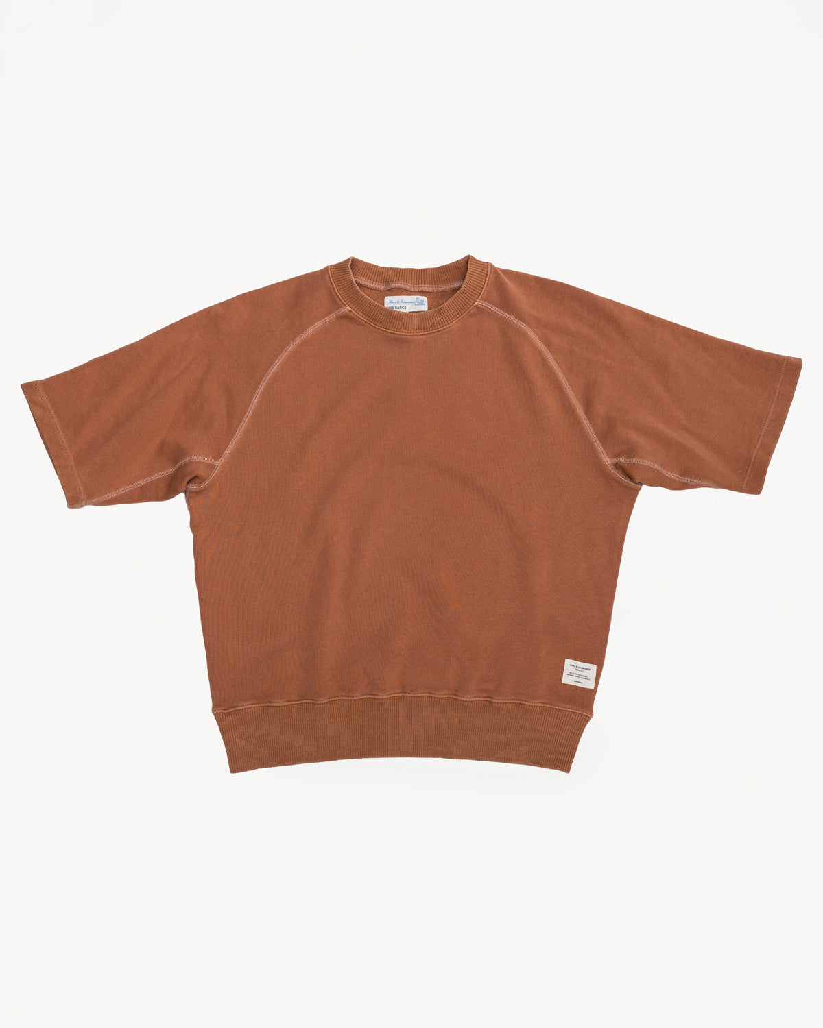 RGSW02.18 - 11.3oz Short Sleeve Sweatshirt Relaxed Fit - Teak