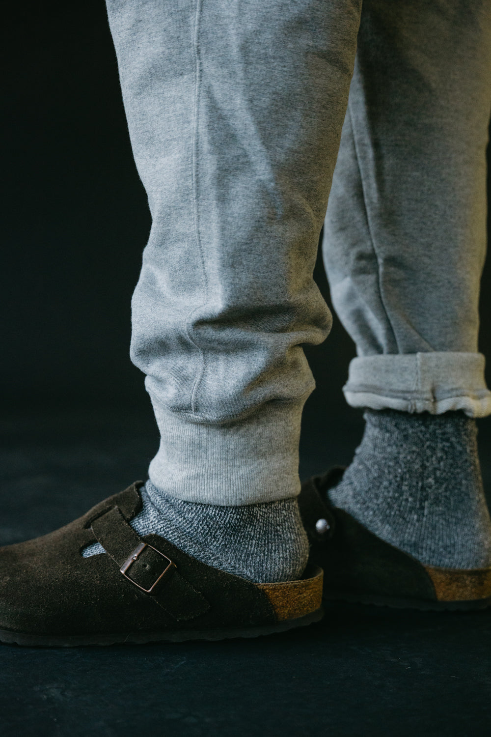 359.80 - 12oz Loopwheeled Sweatpant - Grey Melange | James Dant