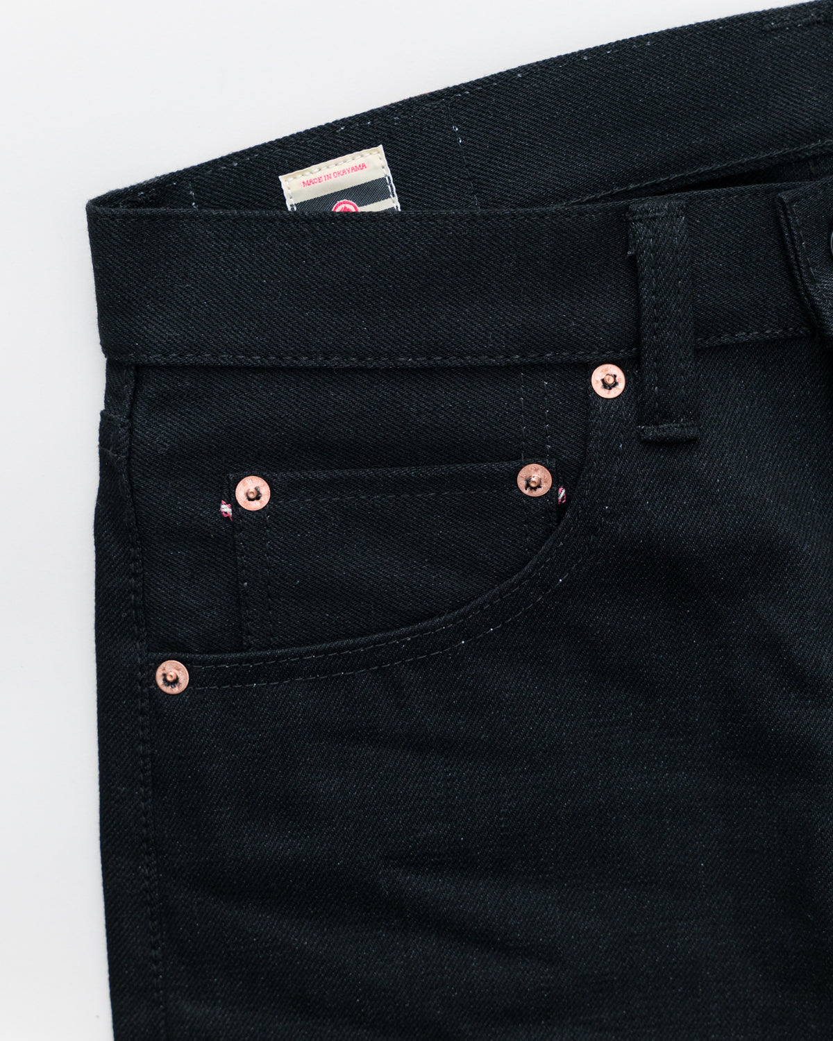 W5 - Faded black Jean Baseball with a Black Zig Zag Stitching