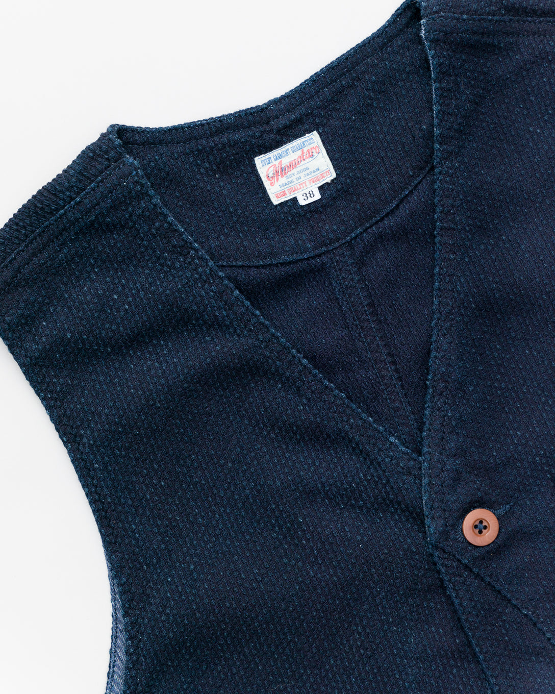 04-062 - Sashiko Hunting Vest - Indigo