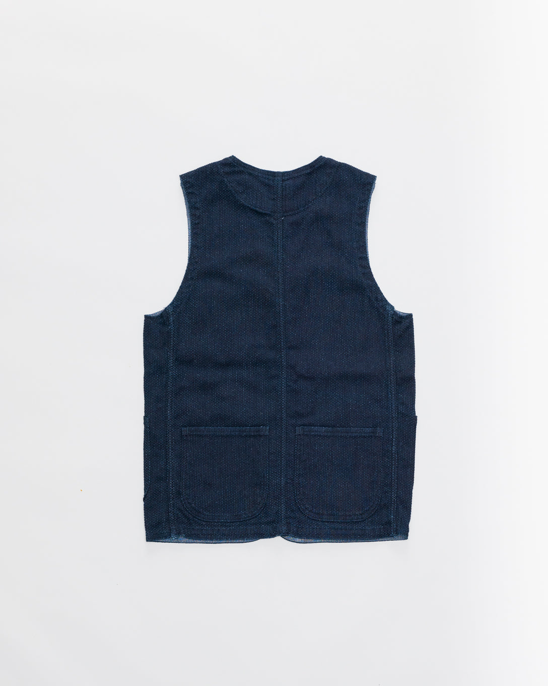 04-062 - Sashiko Hunting Vest - Indigo