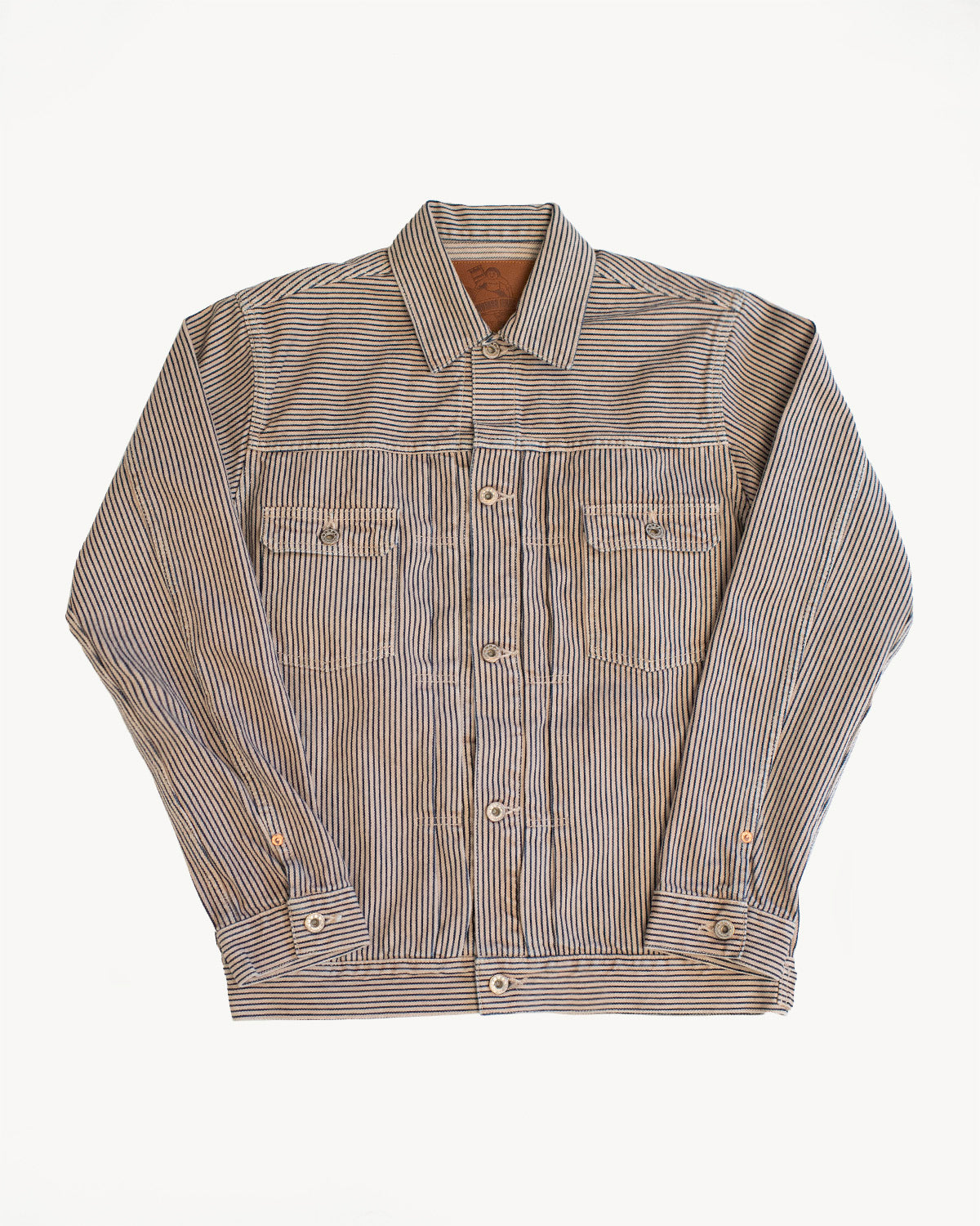 MJK1040M31 - 12.7oz - Hinoki Dyed Hickory Type II Jacket - Indigo, Beige