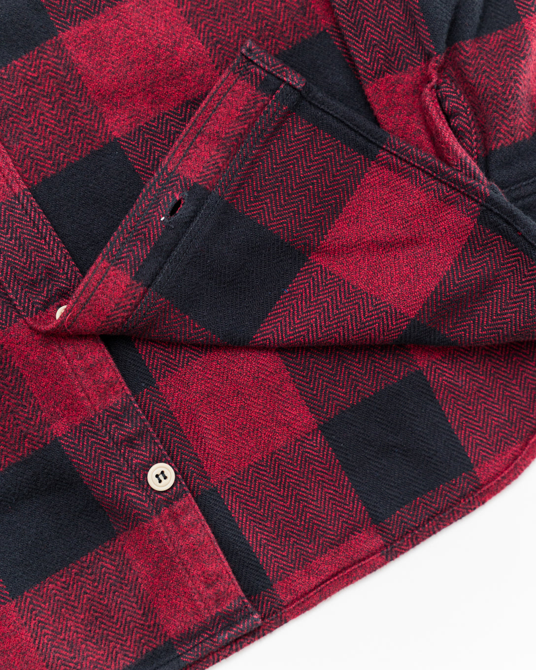 MLS1020M23 - Original Herringbone Triple-Yarn Twill Check Shirt - Red