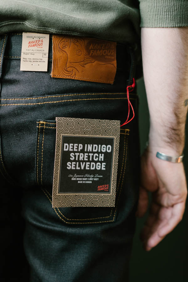 12oz - Deep Indigo Stretch Selvedge - Super Guy