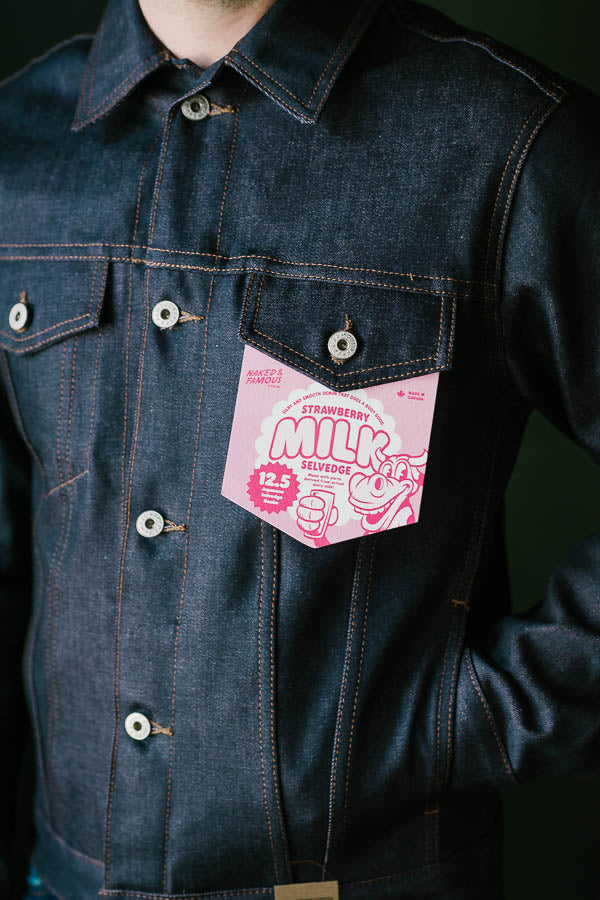 N&F x James Dant - Denim Jacket - Strawberry Milk Selvedge