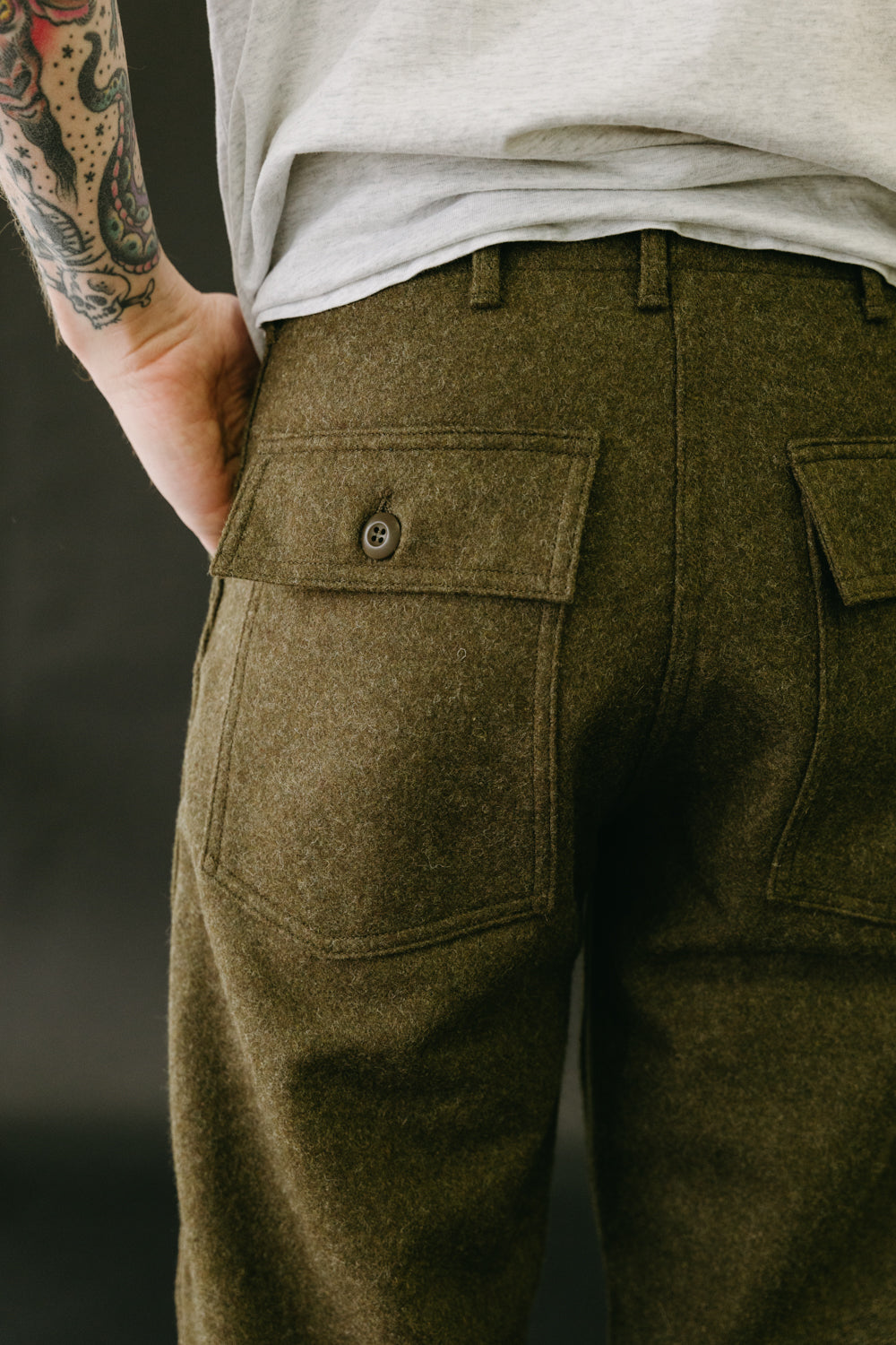 日用品の通販なら LIDNM / LINEN WOOL FATIGUE PANTS - パンツ