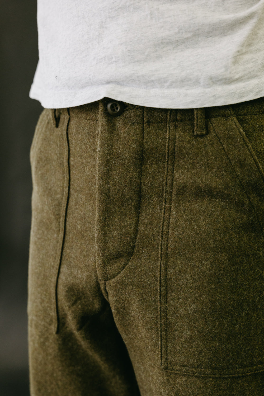 5002-W76 - Fatigue Wool Pants - Standard Fit - Army Green | James Dant