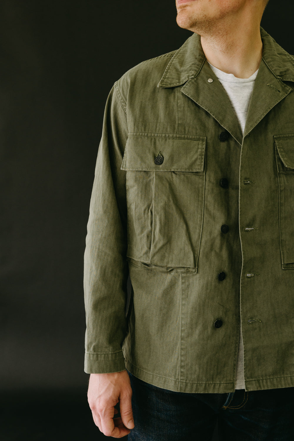 01-6046-76 - US M-43 HBT Jacket - Army Green