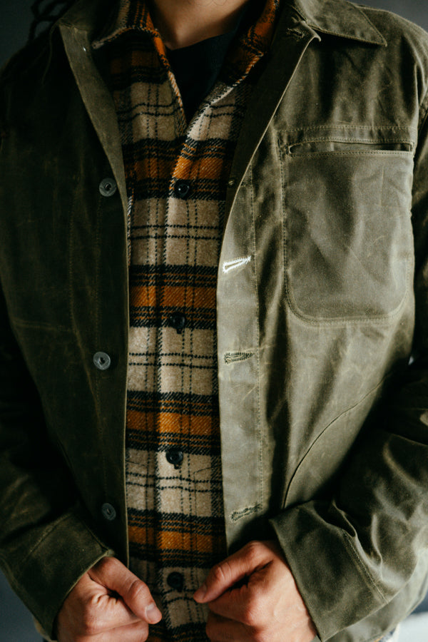 Hunter Brown Tartan Waxed Canvas