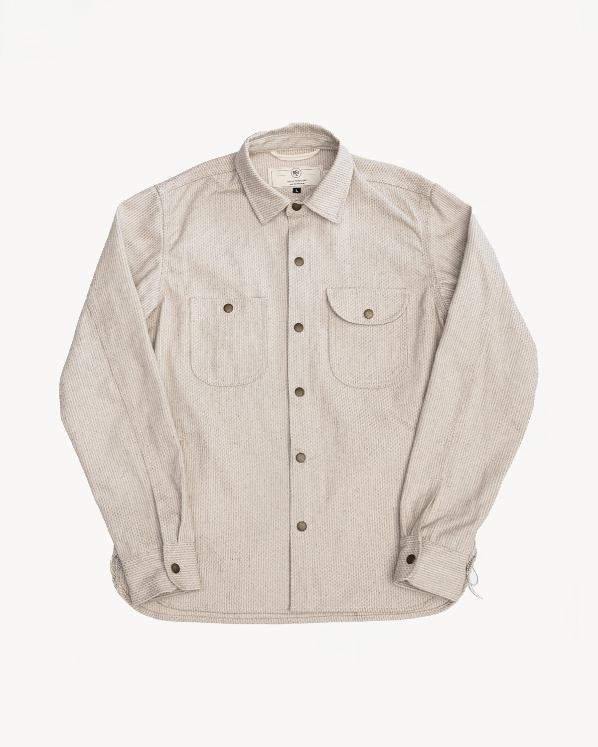 8oz Service Shirt - Natural Sashiko | James Dant