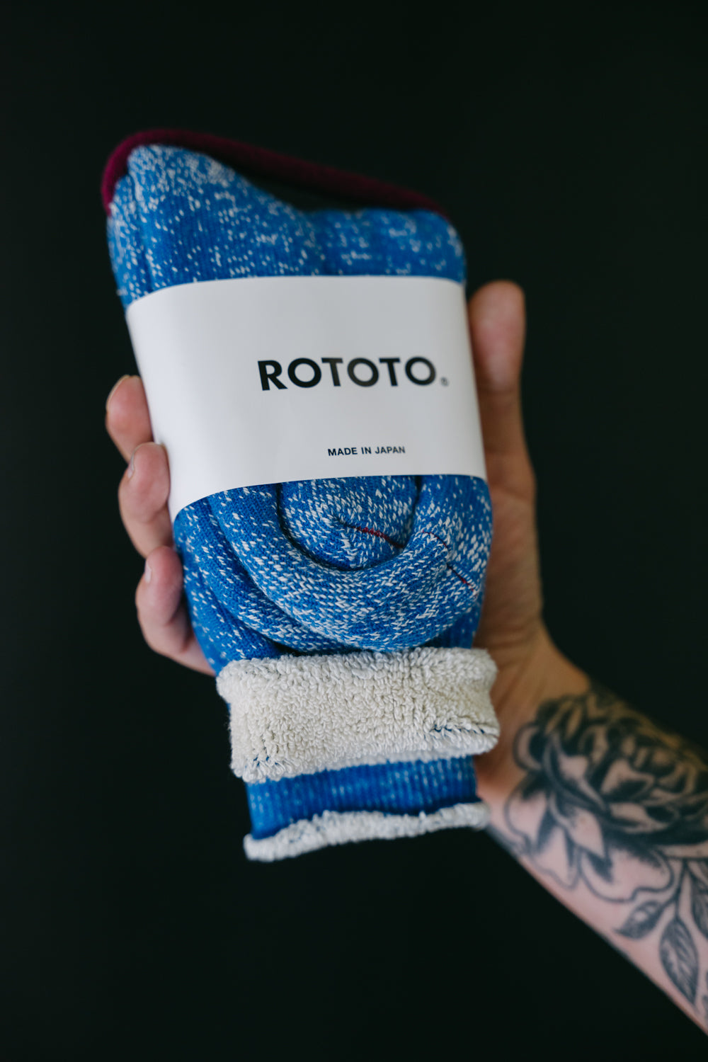 R1001 - Double Face Crew Socks Merino Wool OG - Blue