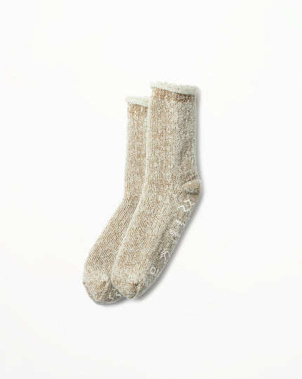 R1330 - Extra Fine Merino Premium Bulky Socks - Khaki, White