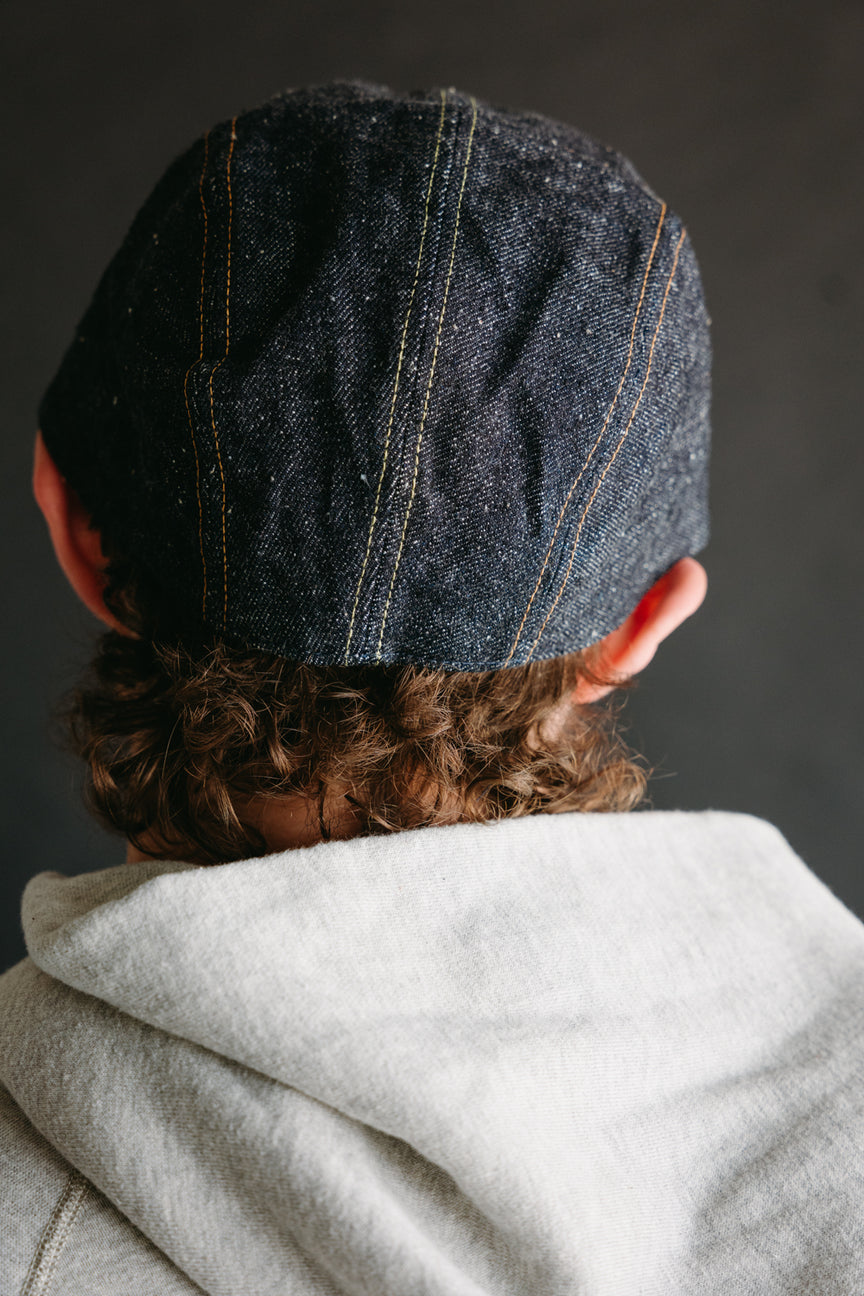 SJ201BA22 - 15oz - Denim Aviator's Cap - Indigo