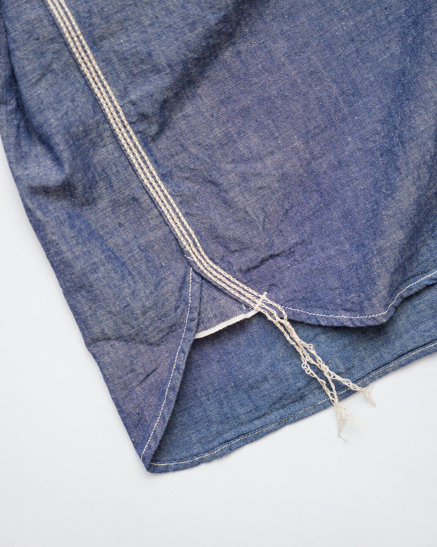 Sillage CHAMBRAY STITCH SHIRT LONG NAVY - シャツ