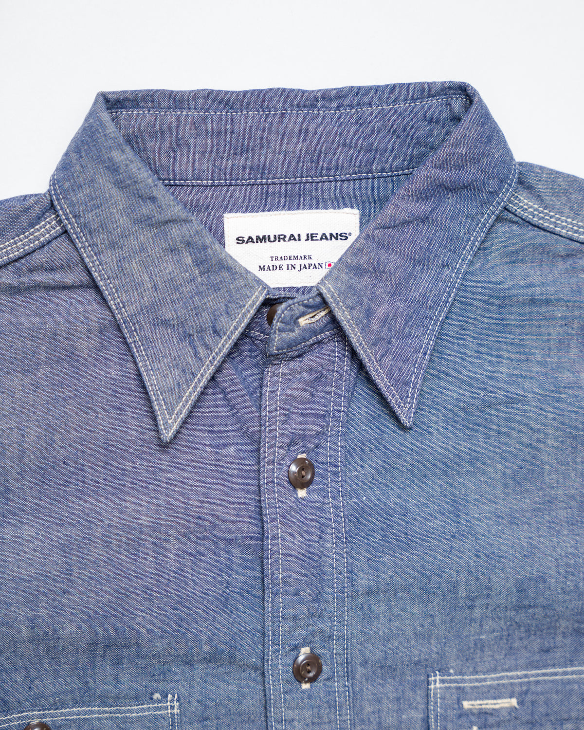 SJCBS22 - Selvedge Chambray Shirt - Navy | James Dant