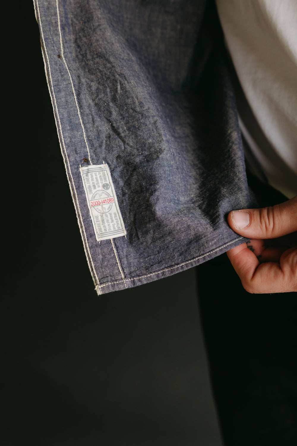 SJCBS22 - Selvedge Chambray Shirt - Navy | James Dant