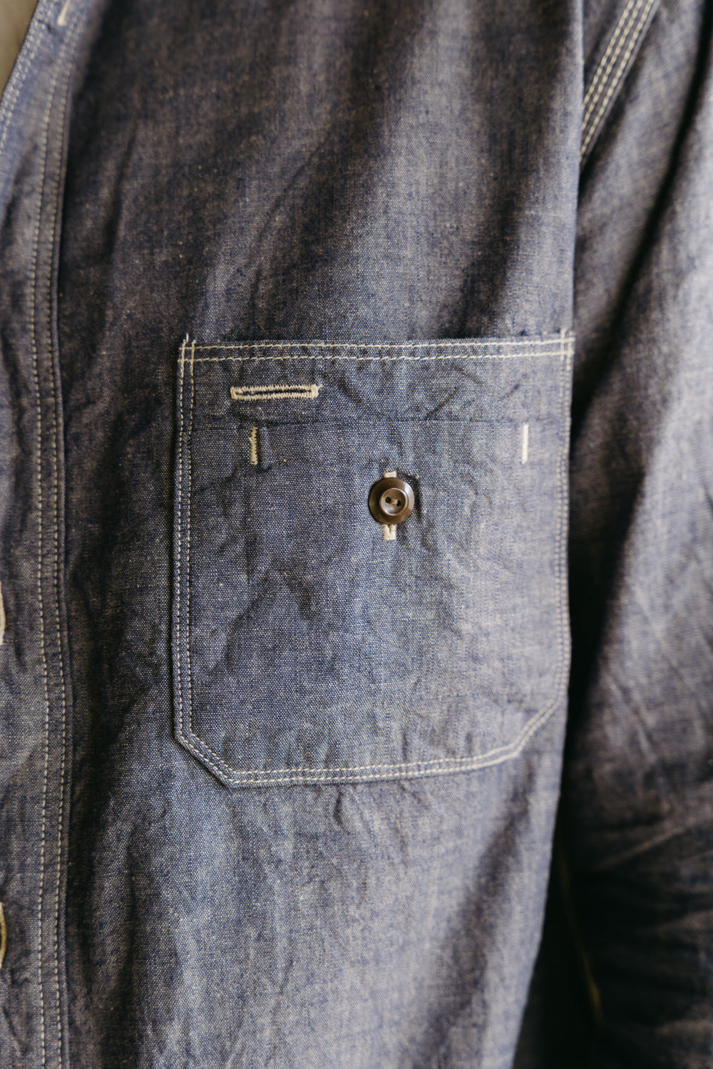 SJCBS22 - Selvedge Chambray Shirt - Navy | James Dant