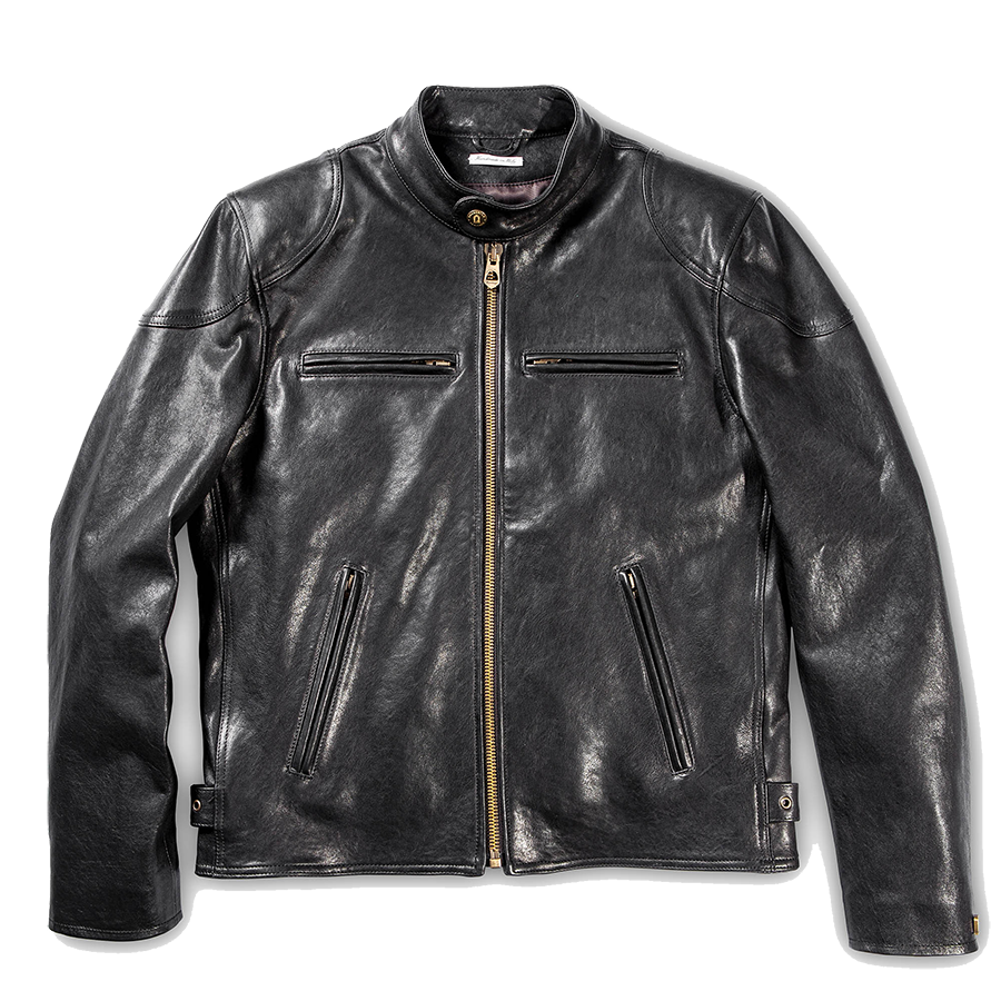 "Café Racer" Leather Jacket - Black