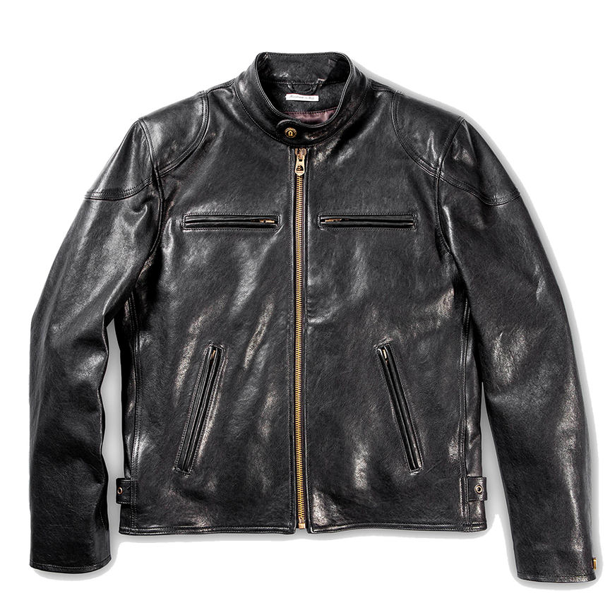 "Café Racer" Leather Jacket - Black