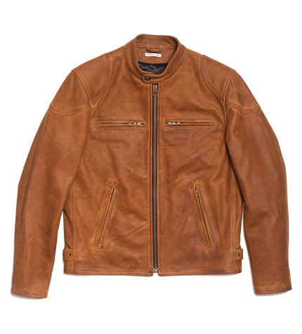 "Café Racer" Leather Jacket - Nubuck