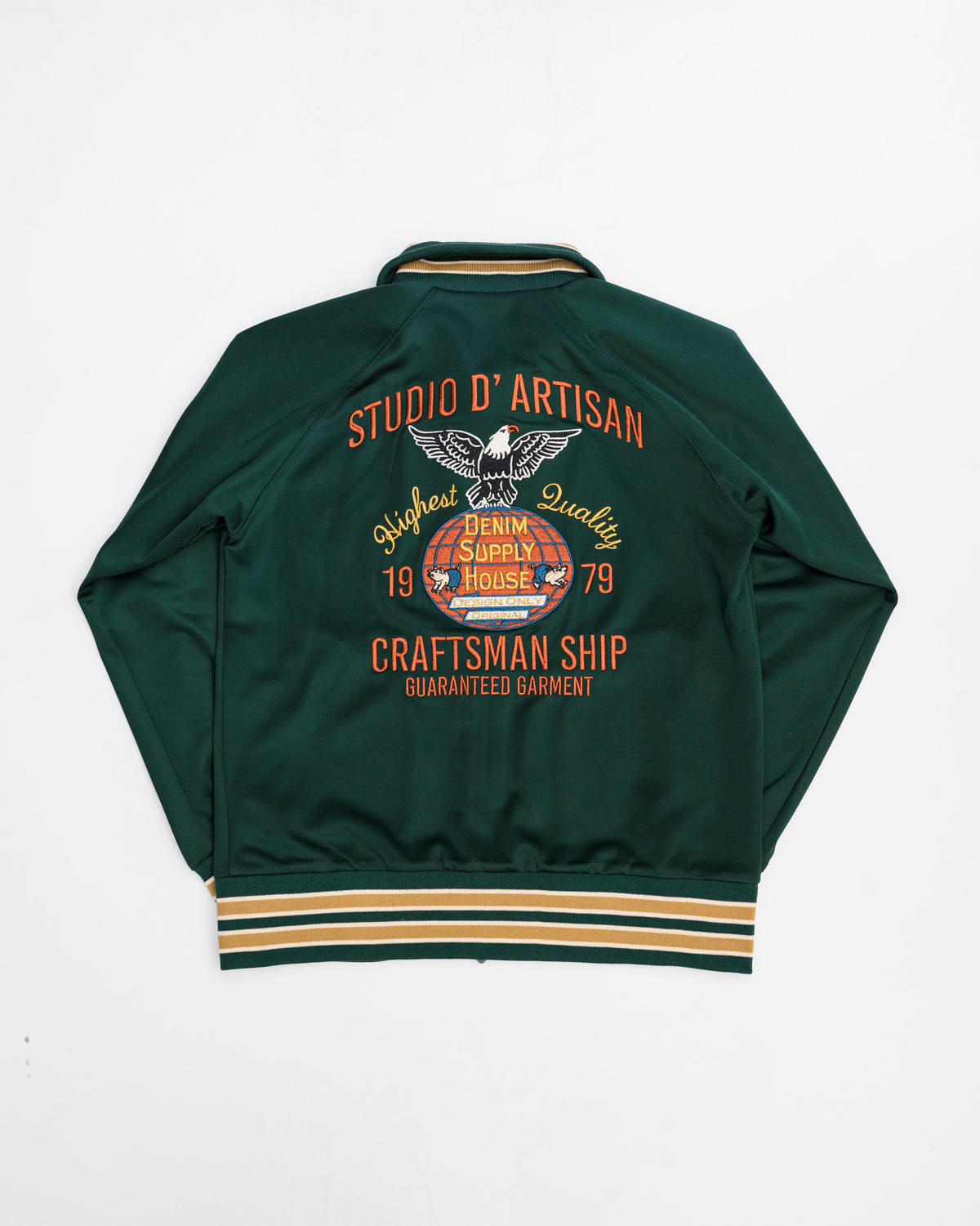 8107 - Embroidered Track Jacket - Green
