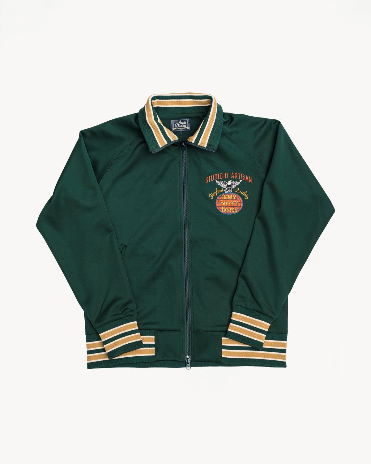 8107 - Embroidered Track Jacket - Green