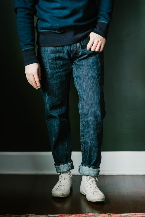 D1833AI - 15oz High Rise Tapered Tokushima Jeans - Natural Indigo