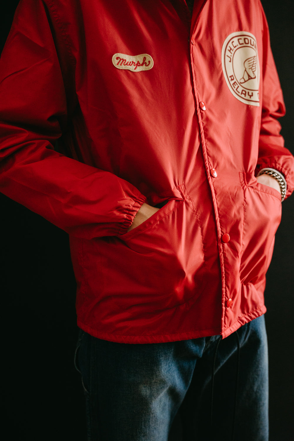 Lot 2170 - Coach Jacket Morris Hills - Red | James Dant