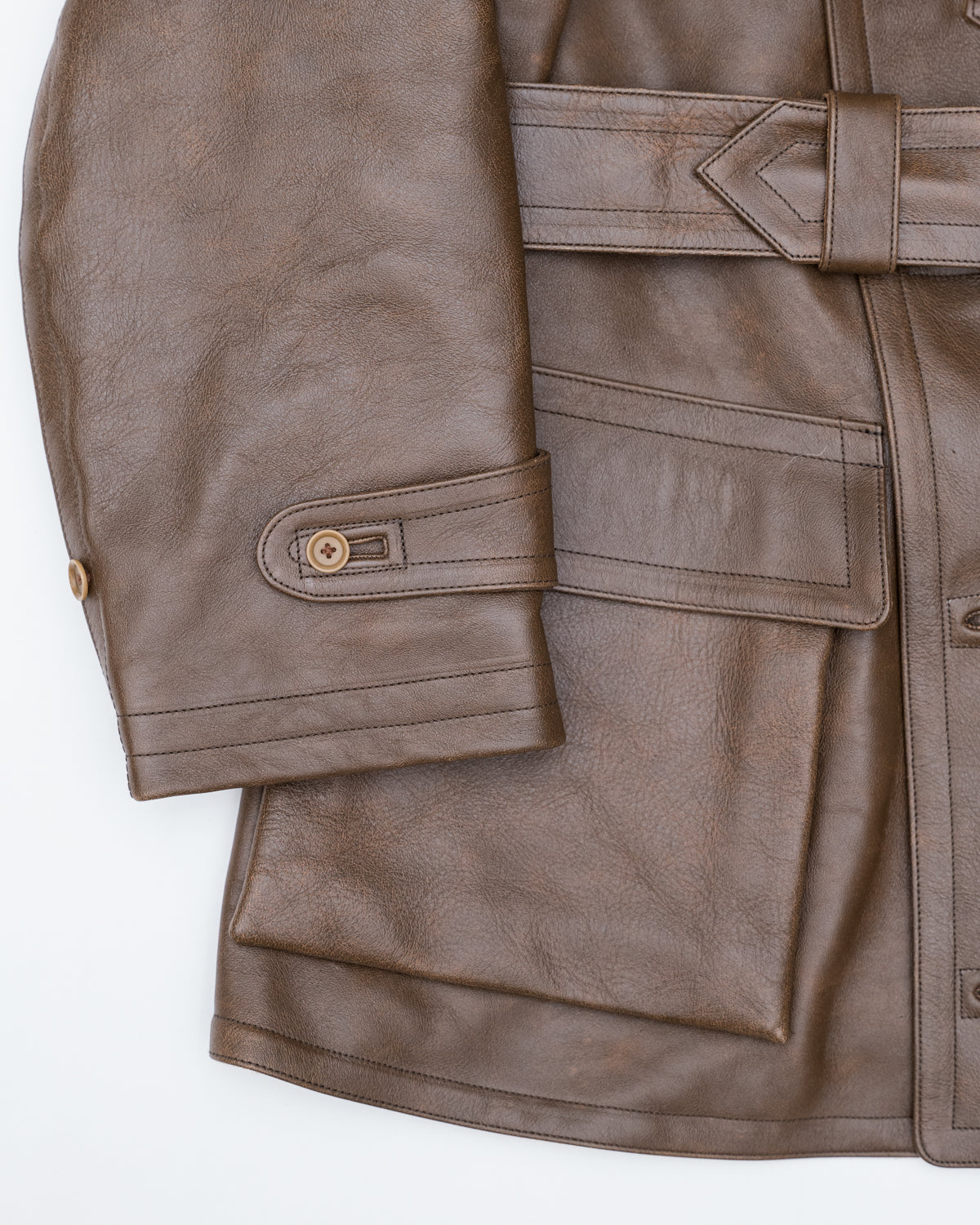 Lot 2184 - Horse Leather Aviator Jacket - Brown