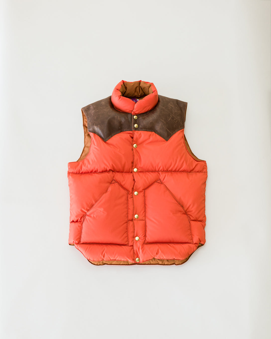 Lot 2188 - Rocky Mountain Featherbed x Warehouse Nylon Down Vest - Brick