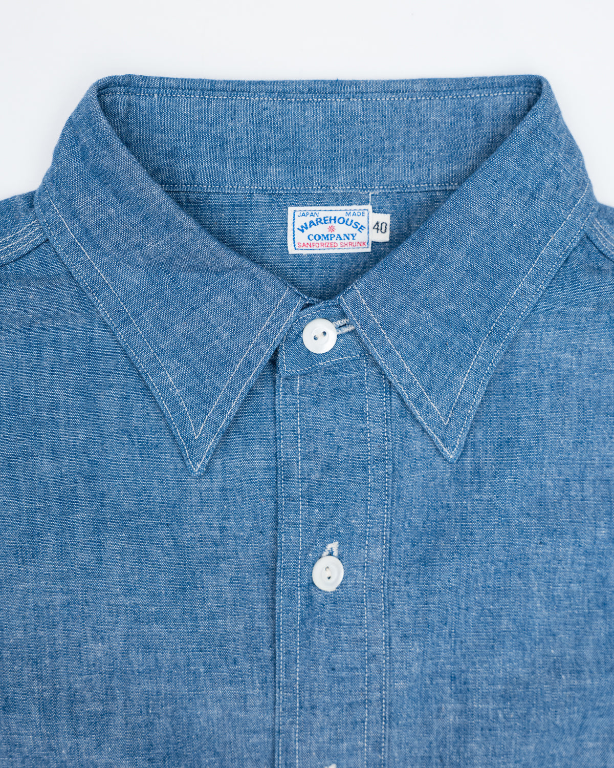 豪華 WAREHOUSE OPEN SHIRTS CHAMBRAY COLLAR シャツ